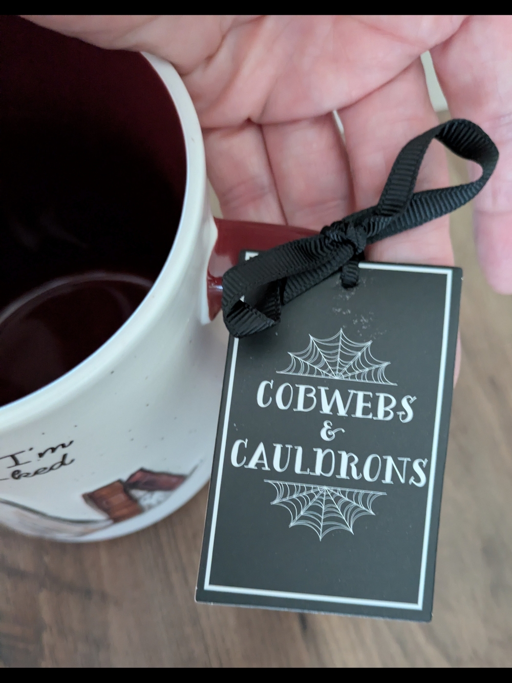 GHOST READING BOOKS
Sorry, I'm Boo-ked! Halloween Mug Cobwebs & Cauldrons NWT - Picture 4 of 8